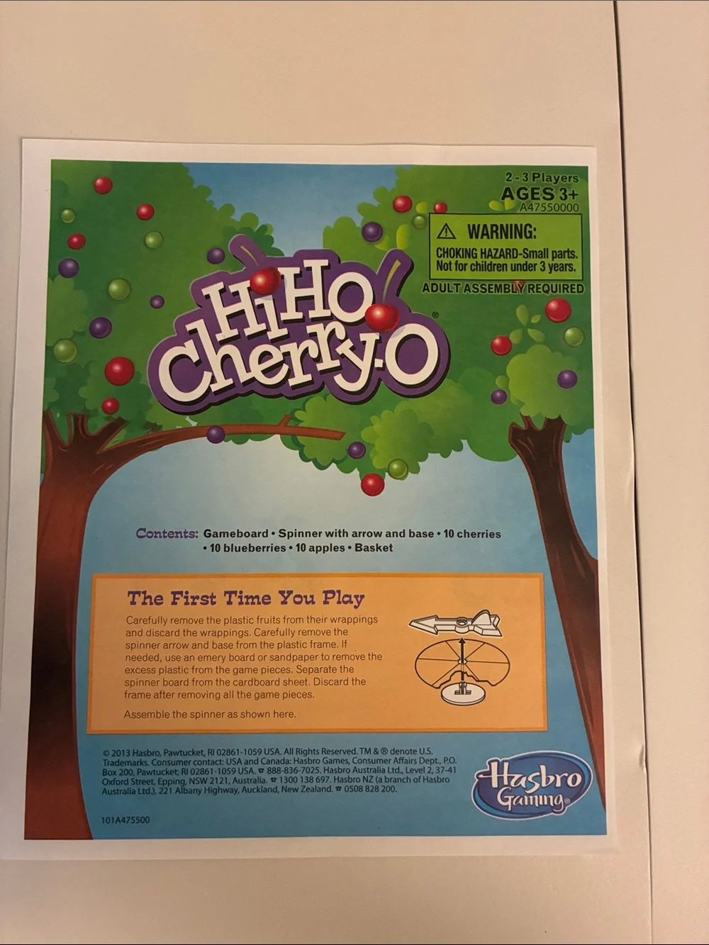 Hasbro HI-HO Cherry-O Board Game